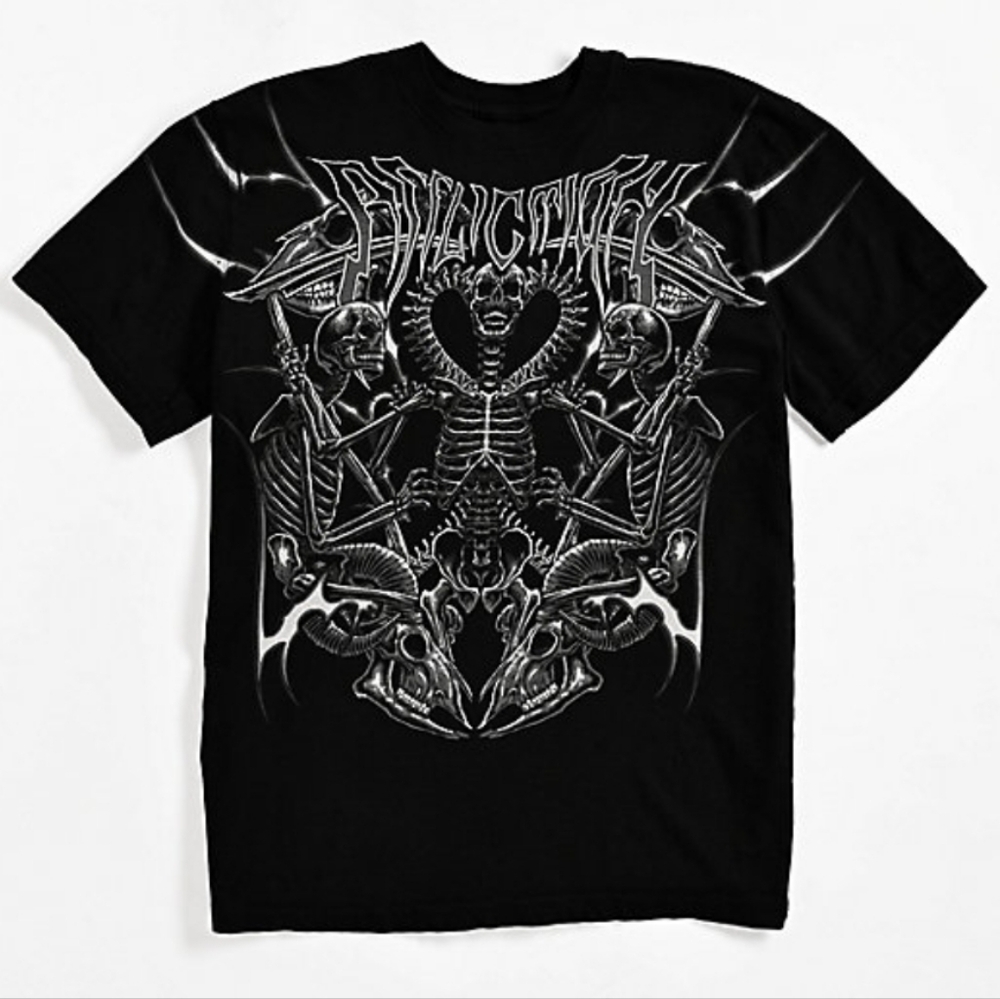 Affliction Kids Imperial Beast Black T-Shirt Size M
